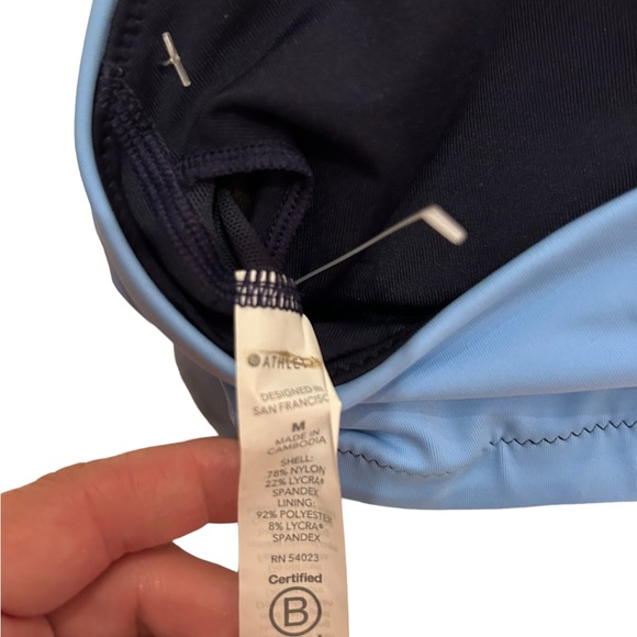 ATHLETA high neck color block racerback size medium bikini top NWOT - Picture 5 of 8